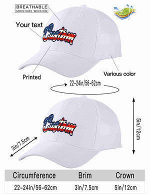 Custom White Vintage USA Flag-Gold Curved Eaves Sport Baseball Cap Design for Men/Women/Youth