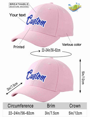 Custom Pink Royal-White Curved Eaves Sport Baseball Cap Design for Men/Women/Youth