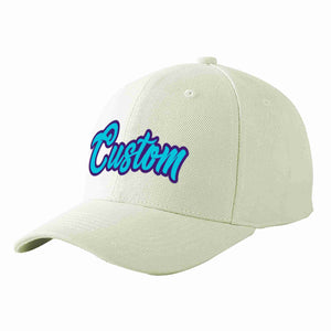 Casquette de baseball de sport incurvée bleu clair-violet crème personnalisée pour hommes/femmes/jeunes