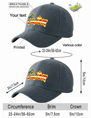 Custom Dark Gray Vintage USA Flag-Gold Curved Eaves Sport Baseball Cap Design for Men/Women/Youth