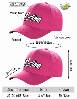 Custom Rose Red White-Black Curved Eaves Sport Baseball Cap Design for Men/Women/Youth