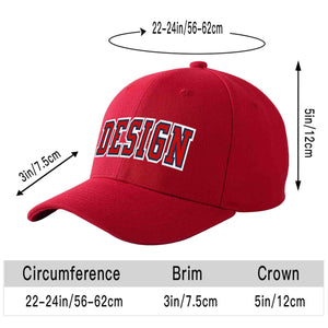 Casquette de baseball personnalisée rouge-marine courbée Eaves Sport Design