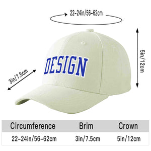 Casquette de baseball personnalisée crème-blanc courbé Eaves Sport Design