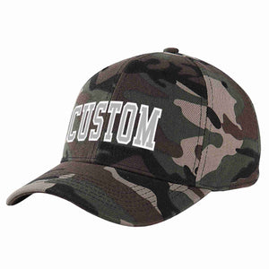 Casquette de baseball de sport incurvée gris-blanc camouflage personnalisée pour hommes/femmes/jeunes