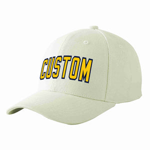 Conception personnalisée de casquette de baseball de sport courbée or-marine pour hommes/femmes/jeunes