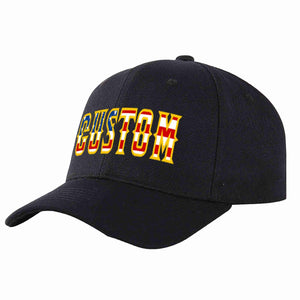 Custom Black Vintage USA Flag-Gold Curved Eaves Sport Baseball Cap Design for Men/Women/Youth