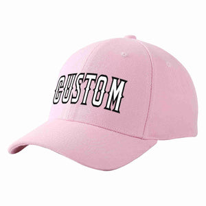 Custom Pink White-Black Curved Eaves Sport Baseball Cap Design for Men/Women/Youth