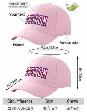 Custom Pink White-Red Curved Eaves Sport Baseball Cap Design for Men/Women/Youth