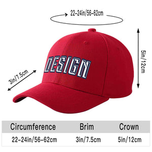 Casquette de baseball courbée personnalisée rouge blanc-marine Eaves Sport Design