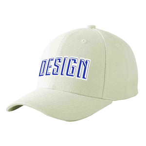 Casquette de baseball personnalisée crème-blanc courbé Eaves Sport Design