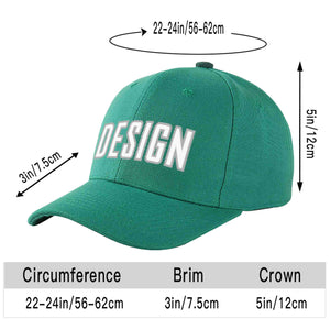 Custom Light Green Gray-White Curved Eaves Sport Design Baseball Cap