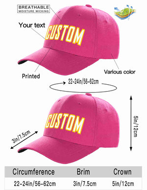 Custom Rose Red White-Gold Curved Eaves Sport Baseball Cap Design for Men/Women/Youth