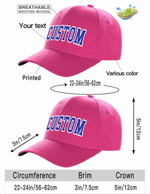 Custom Rose Red Royal-White Curved Eaves Sport Baseball Cap Design for Men/Women/Youth