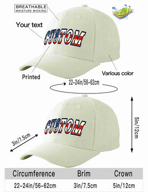 Custom Cream Vintage USA Flag-Gold Curved Eaves Sport Baseball Cap Design for Men/Women/Youth