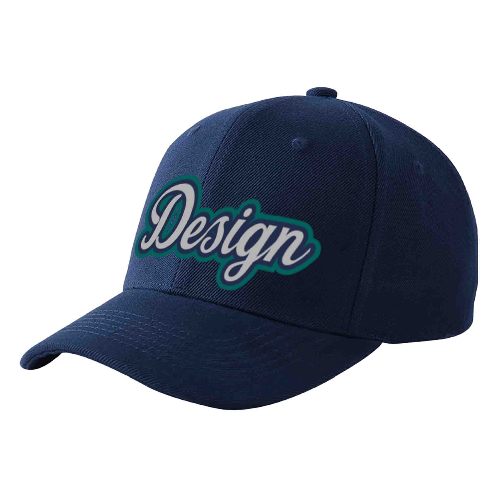 Casquette de baseball courbée personnalisée gris-marine Eaves Sport Design