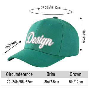 Custom Light Green Gray-White Curved Eaves Sport Design Baseball Cap