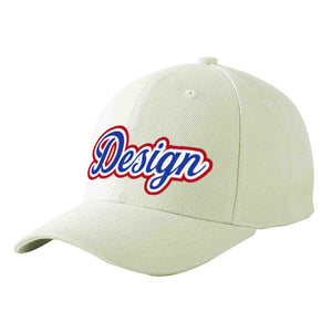 Casquette de baseball personnalisée crème-blanc courbé Eaves Sport Design