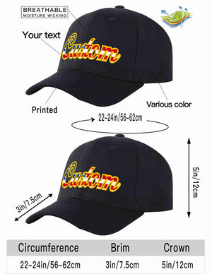 Custom Black Vintage USA Flag-Gold Curved Eaves Sport Baseball Cap Design for Men/Women/Youth