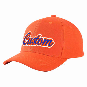 Casquette de baseball de sport incurvée personnalisée Tangerine Royal-Orange pour hommes/femmes/jeunes