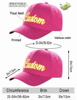 Custom Rose Red White-Gold Curved Eaves Sport Baseball Cap Design for Men/Women/Youth