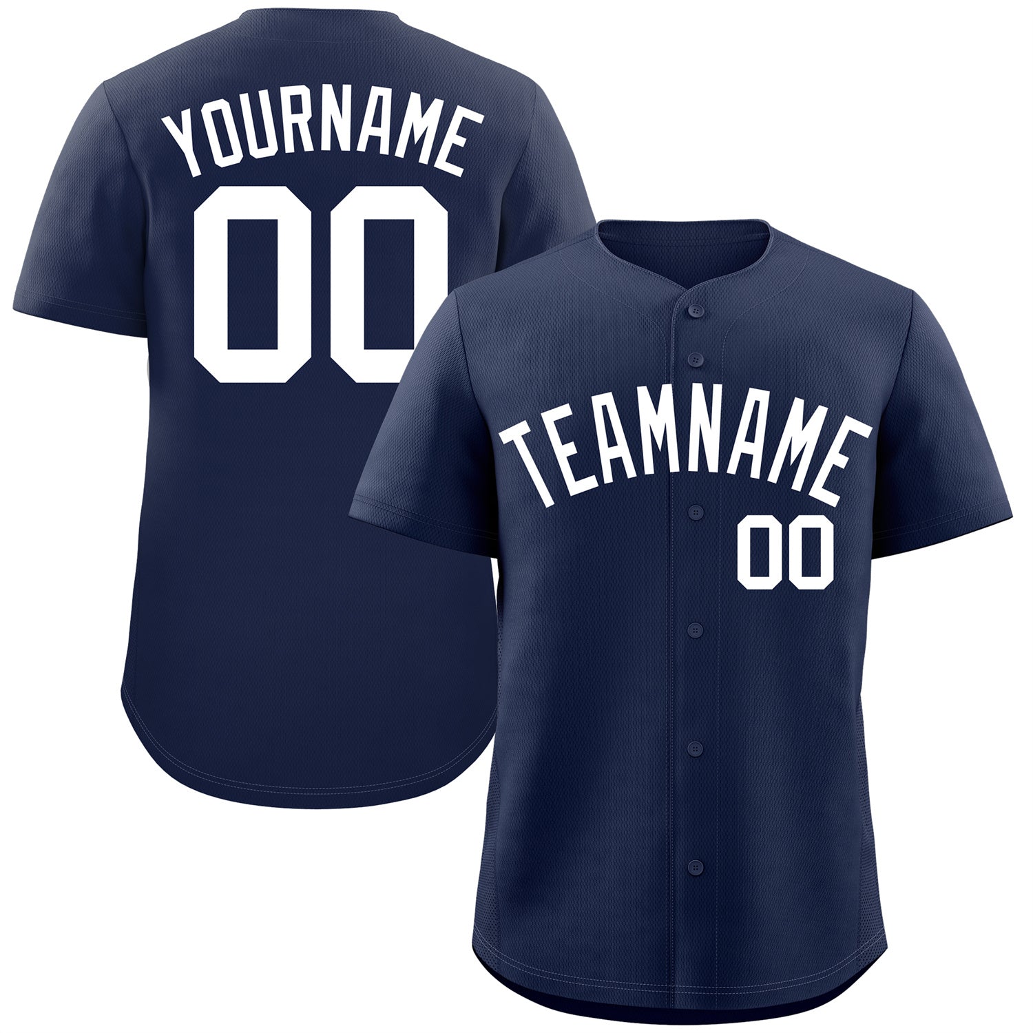 Custom Navy White Classic Style Authentic Baseball Jersey