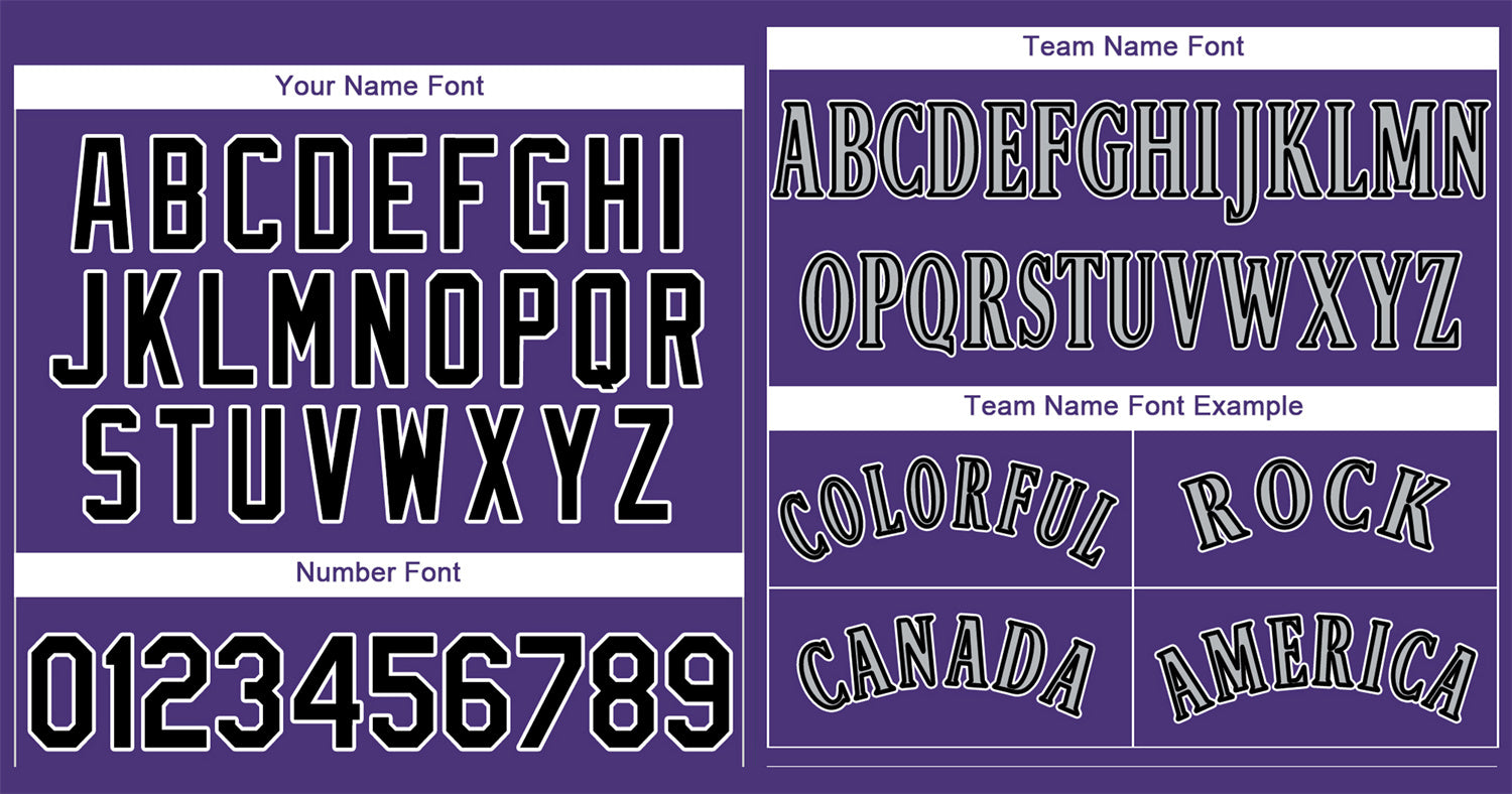 Custom Purple Gray-White Classic Style Authentic Baseball Jersey