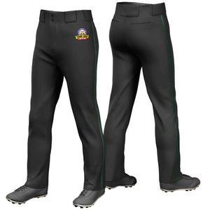 Pantalon de baseball coupe ample, coupe classique, extensible, personnalisé, noir, vert