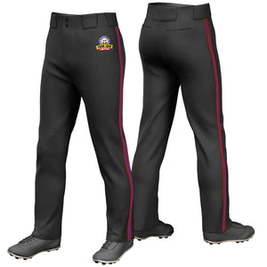 Pantalon de baseball coupe ample, coupe classique, noir, rouge, rouge royal, personnalisé