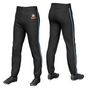 Pantalon de baseball pull-up extensible, coupe classique, noir, bleu clair, personnalisé