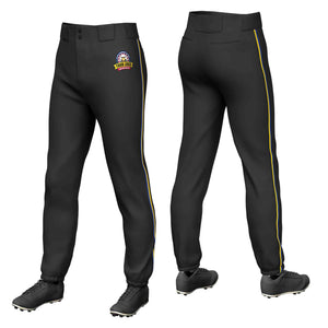 Pantalon de baseball pull-up extensible noir Royal-Gold personnalisé