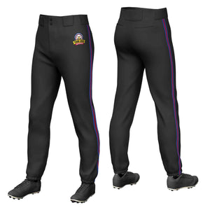 Pantalon de baseball pull-up extensible personnalisé noir royal rouge-royal coupe classique