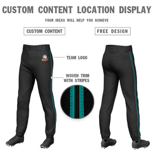 Pantalon de baseball pull-up extensible noir Aqua Classic Fit personnalisé