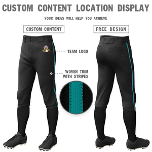 Pantalon de baseball personnalisé noir Aqua Classic Fit Stretch Practice Knickers