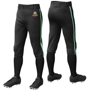 Pantalon de baseball personnalisé noir Kelly vert blanc-Kelly vert coupe classique extensible