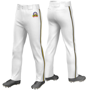 Pantalon de baseball coupe ample, coupe classique, blanc, bleu marine, or-marine, personnalisé