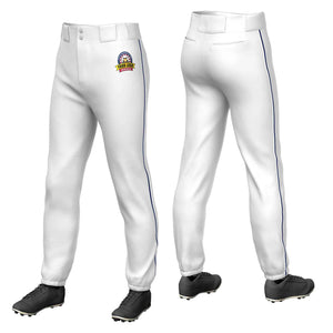 Pantalon de baseball pull-up extensible, coupe classique, personnalisé, blanc, bleu marine et blanc