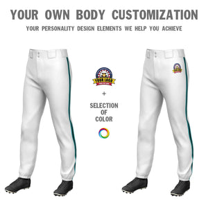 Pantalon de baseball pull-up extensible personnalisé blanc aqua noir-aqua coupe classique