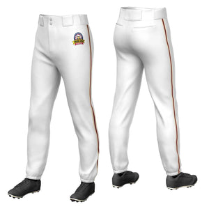 Pantalon de baseball pull-up extensible coupe classique personnalisé blanc kaki cramoisi-kaki