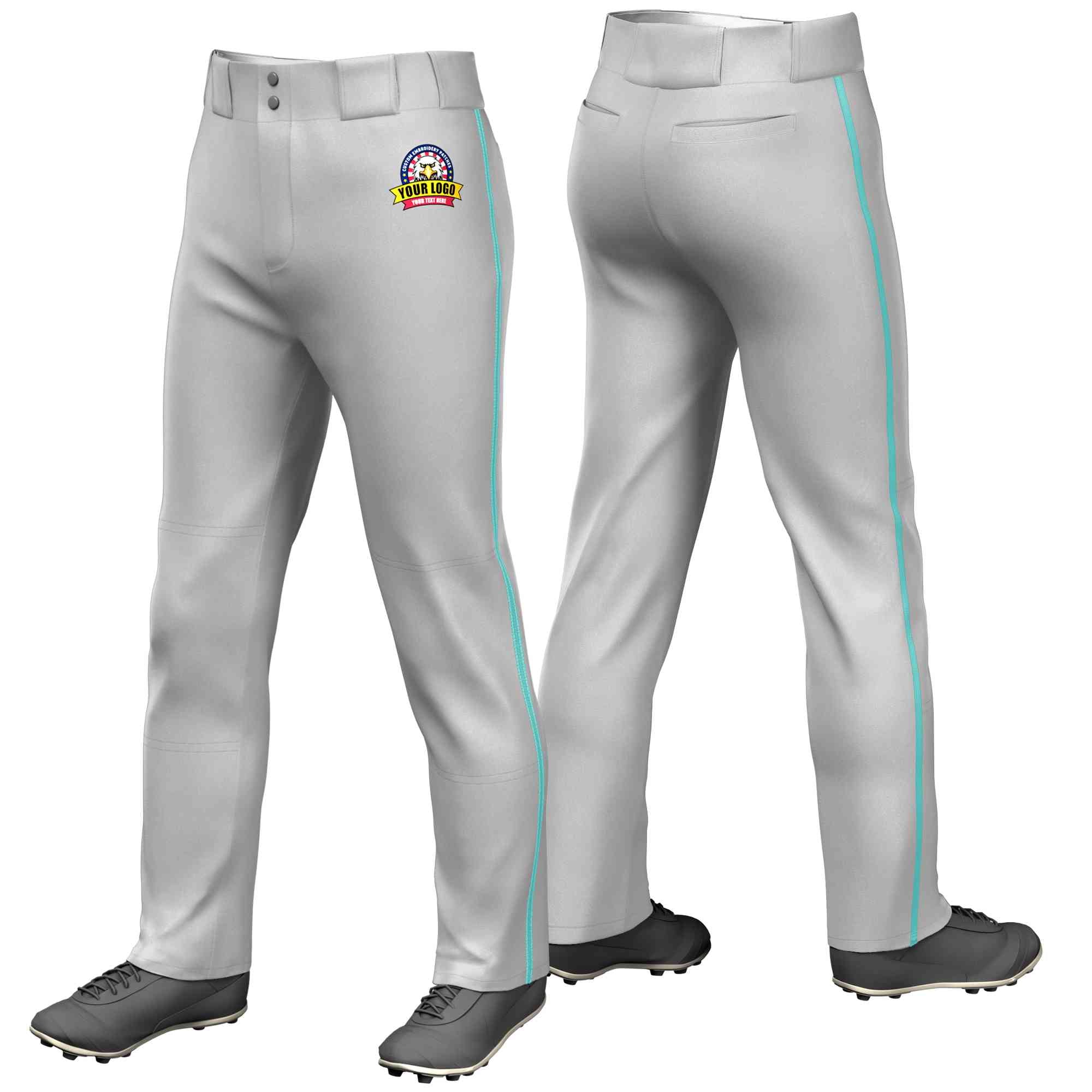 Pantalon de baseball coupe ample et extensible gris Aqua Classic Fit personnalisé