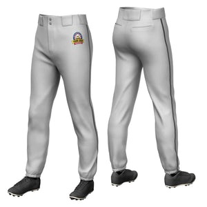 Pantalon de baseball pull-up extensible gris foncé personnalisé, coupe classique