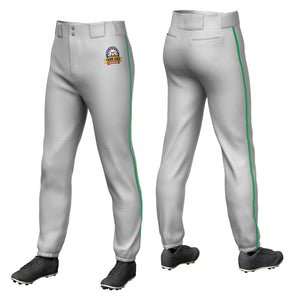 Pantalon de baseball pull-up extensible, coupe classique, personnalisé, gris, vert Kelly