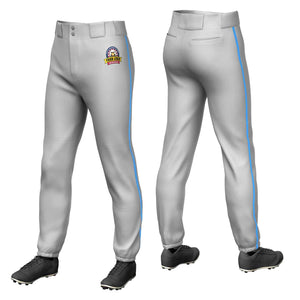 Pantalon de baseball pull-up extensible, coupe classique, gris poudré personnalisé