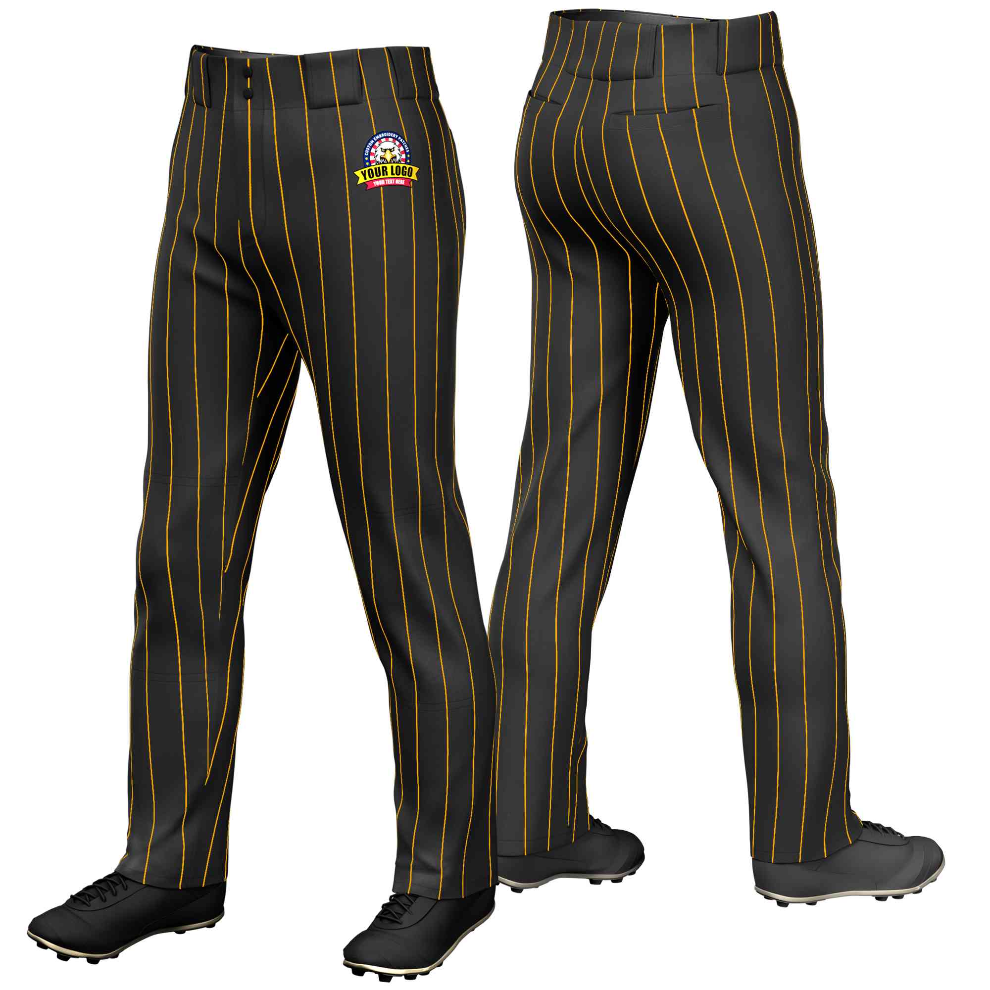 Black Baseball Pants With White Pinstripes