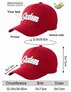 Custom Red White-Gray Curved Eaves Sport Baseball Cap Design for Men/Women/Youth