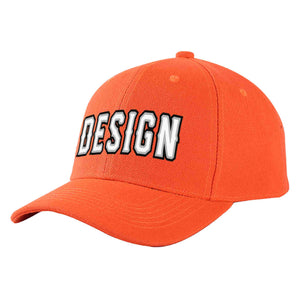 Casquette de baseball personnalisée Tangerine blanc-gris incurvée Eaves Sport Design