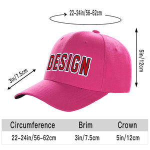 Casquette de baseball personnalisée Rose rouge rouge-marine incurvée Eaves Sport Design