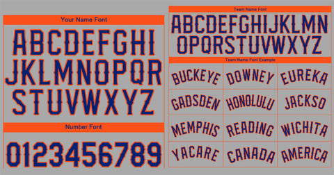 Custom Gray Royal-Orange Classic Style Authentic Baseball Jersey