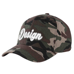 Casquette de baseball personnalisée Camo blanc-gris incurvée Eaves Sport Design