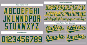 Custom Gray Green-Gold Classic Style Authentic Baseball Jersey