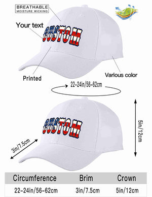 Custom White Vintage USA Flag-Gold Curved Eaves Sport Baseball Cap Design for Men/Women/Youth